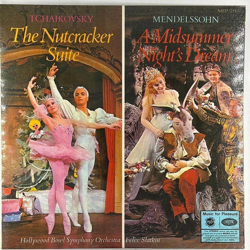 Tchaikovsky / Mendelssohn - Hollywood Bowl Symphony Orchestra, Felix Slatkin: The Nutcracker Suite / A Midsummer Night's Dream [PREOWNED VINYL] VG+/M- - DD Music Geek