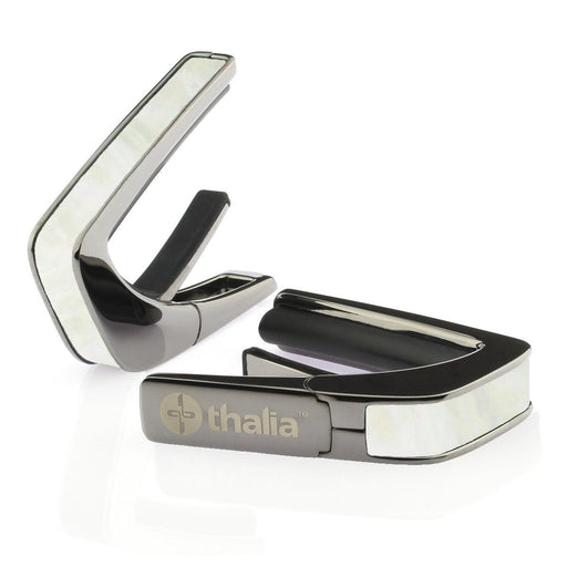 Thalia Exotic Series Shell Collection Capo ~ Black Chrome with Mother of Pearl Inlay - DD Music Geek