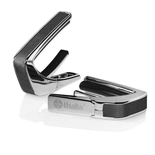 Thalia Exotic Series Shell Collection Capo ~ Chrome with Ebony Inked Inlay - DD Music Geek