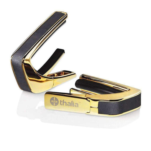 Thalia Exotic Series Shell Collection Capo ~ Gold with Ebony Inked Inlay - DD Music Geek