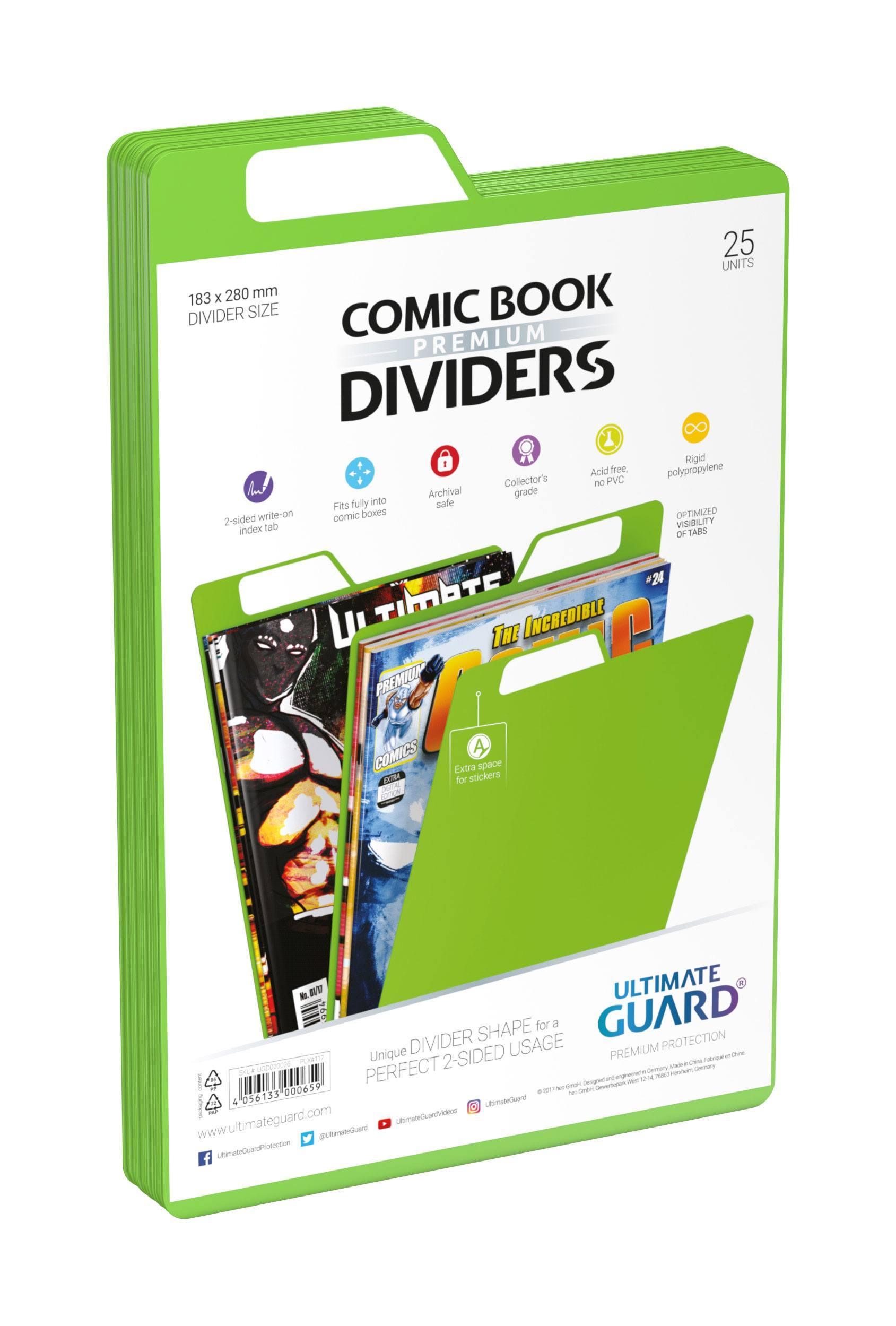 Ultimate Guard Premium Comic Book Dividers Green (25) - DD Music Geek