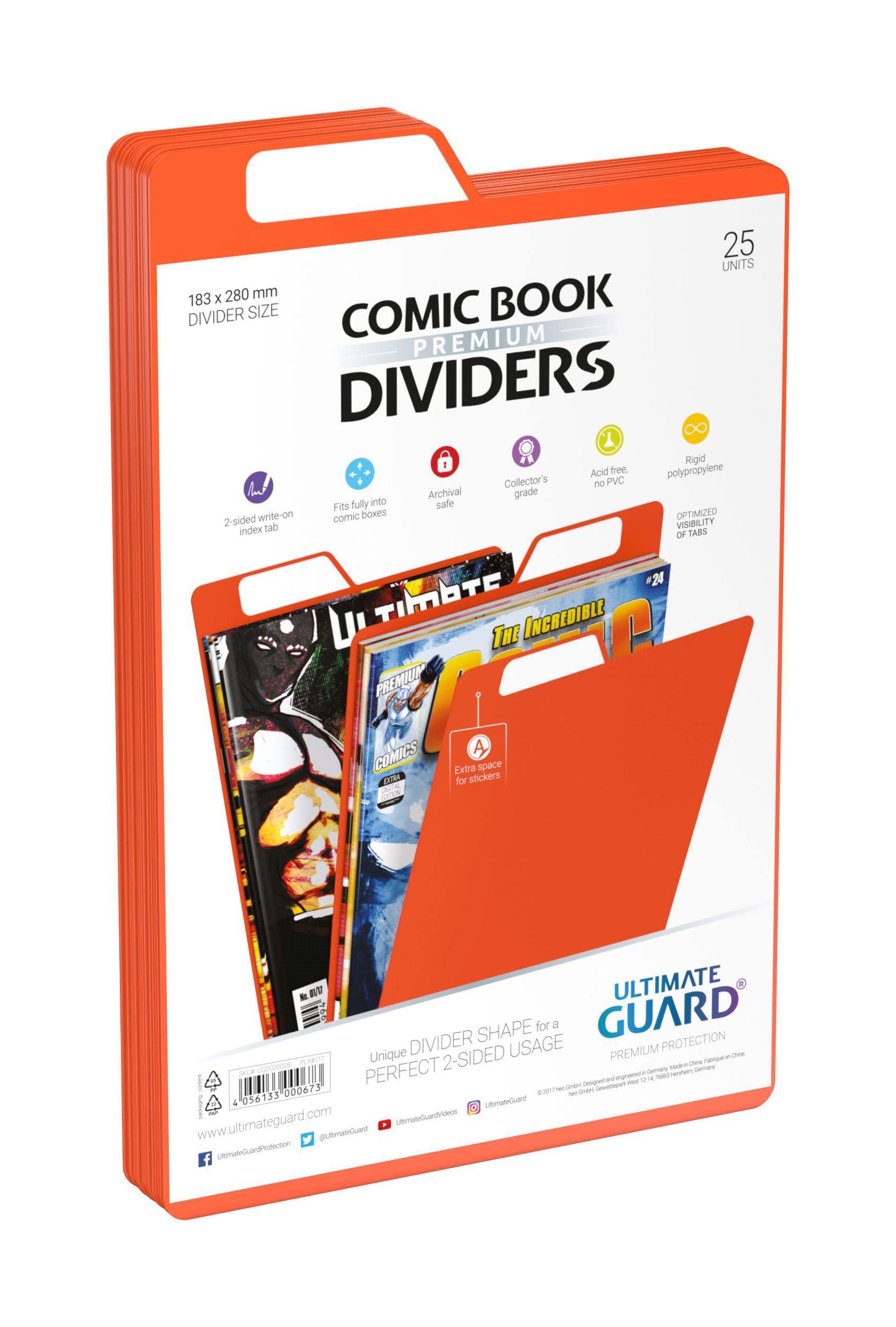 Ultimate Guard Premium Comic Book Dividers Orange (25) - DD Music Geek