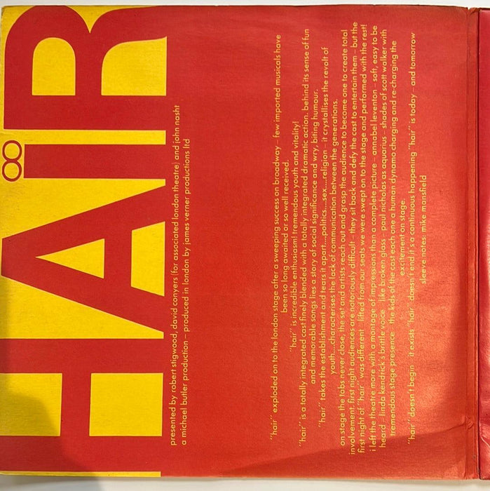 Various: Hair [VINYL] VG+/VG - DD Music Geek