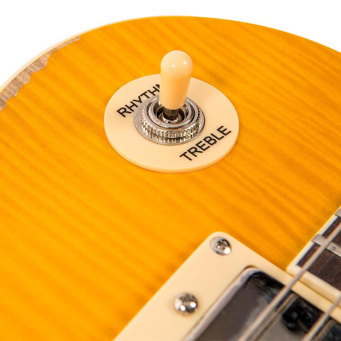 Vintage V100 ICON Electric Guitar ~ Distressed 'Lemon Drop' - DD Music Geek