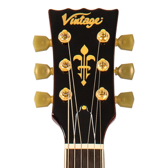 Vintage V100M Mini Double Coil ReIssued Electric Guitar ~ Gold Top - DD Music Geek