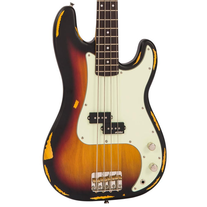 Vintage V4 ICON Bass ~ Distressed Sunset Sunburst - DD Music Geek