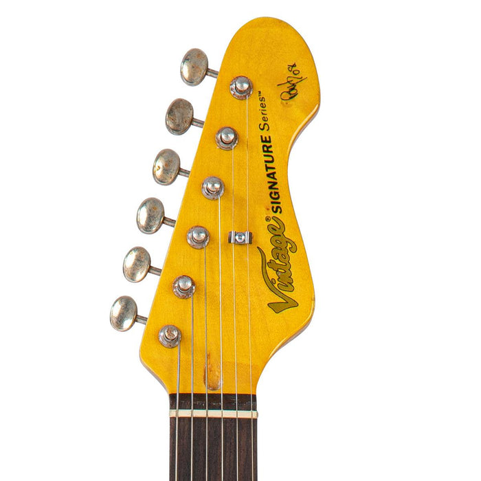 Vintage V6 Paul Rose Signature Electric Guitar ~ Distressed Sunset Sunburst - DD Music Geek