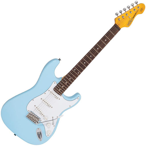 Vintage V6 ReIssued Electric Guitar ~ Laguna Blue - DD Music Geek