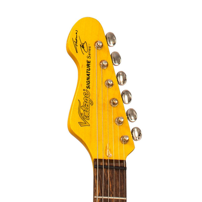 Vintage V6 Thomas Blug Signature Electric Guitar ~ 'Summer of love' - DD Music Geek