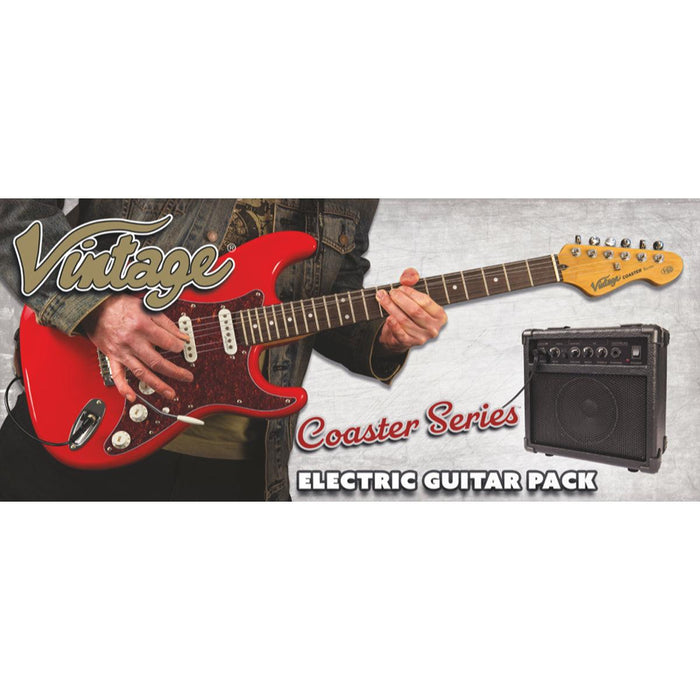 Vintage V60 Coaster Series Electric Guitar Pack ~ 3 Tone Sunburst - DD Music Geek