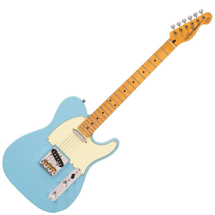 Vintage V75 ReIssued Electric Guitar ~ Laguna Blue - DD Music Geek