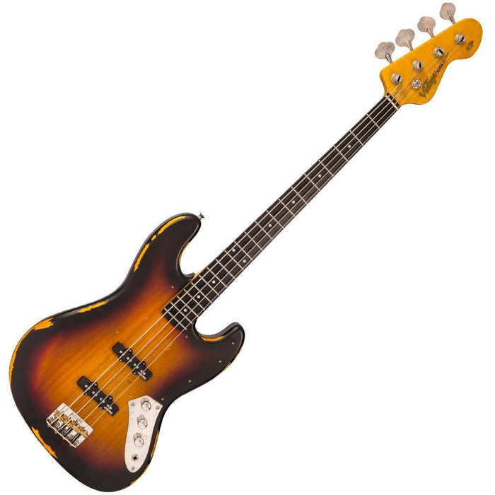 Vintage VJ74 ICON Bass ~ Distressed Sunset Sunburst - DD Music Geek