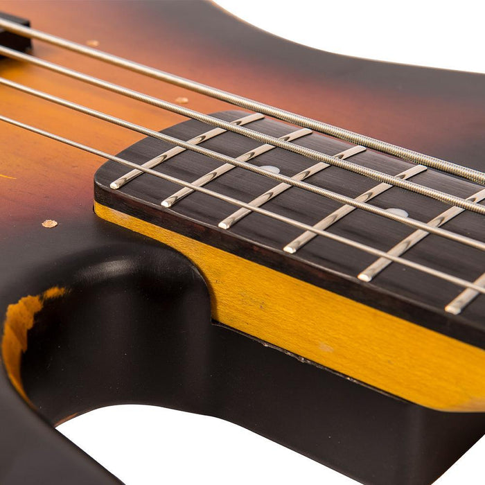 Vintage VJ74 ICON Bass ~ Distressed Sunset Sunburst - DD Music Geek