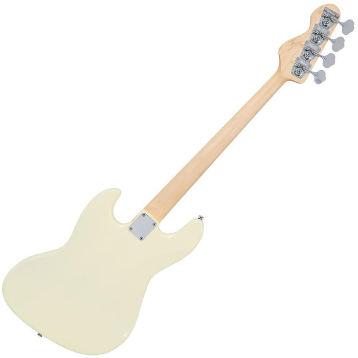 Vintage VJ74 ReIssued Maple Fingerboard Bass Guitar ~ Vintage White - DD Music Geek