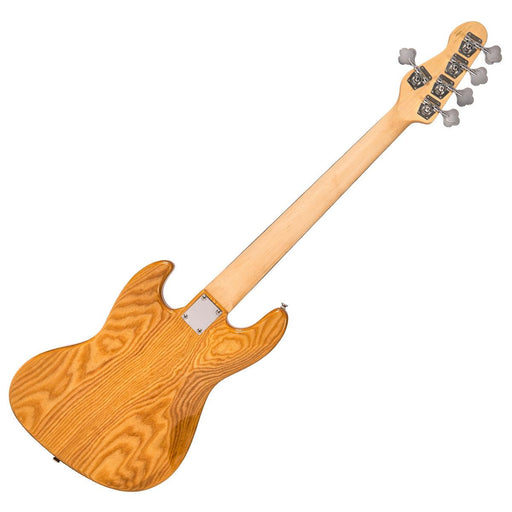 Vintage VJ75 ReIssued Maple Fingerboard Bass Guitar ~ 5-String - Natural Ash - DD Music Geek