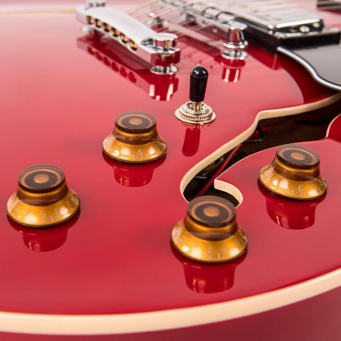 Vintage VSA500 ReIssued 12-String Semi Acoustic Guitar ~ Cherry Red - DD Music Geek