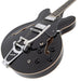Vintage VSA500B ReIssued Semi Acoustic Guitar w/Bigsby ~ Boulevard Black - DD Music Geek