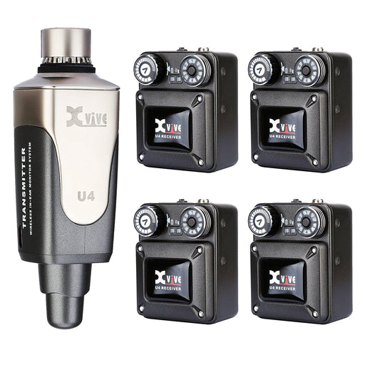 Xvive In-Ear Monitor Wireless System with 4 Receivers - DD Music Geek